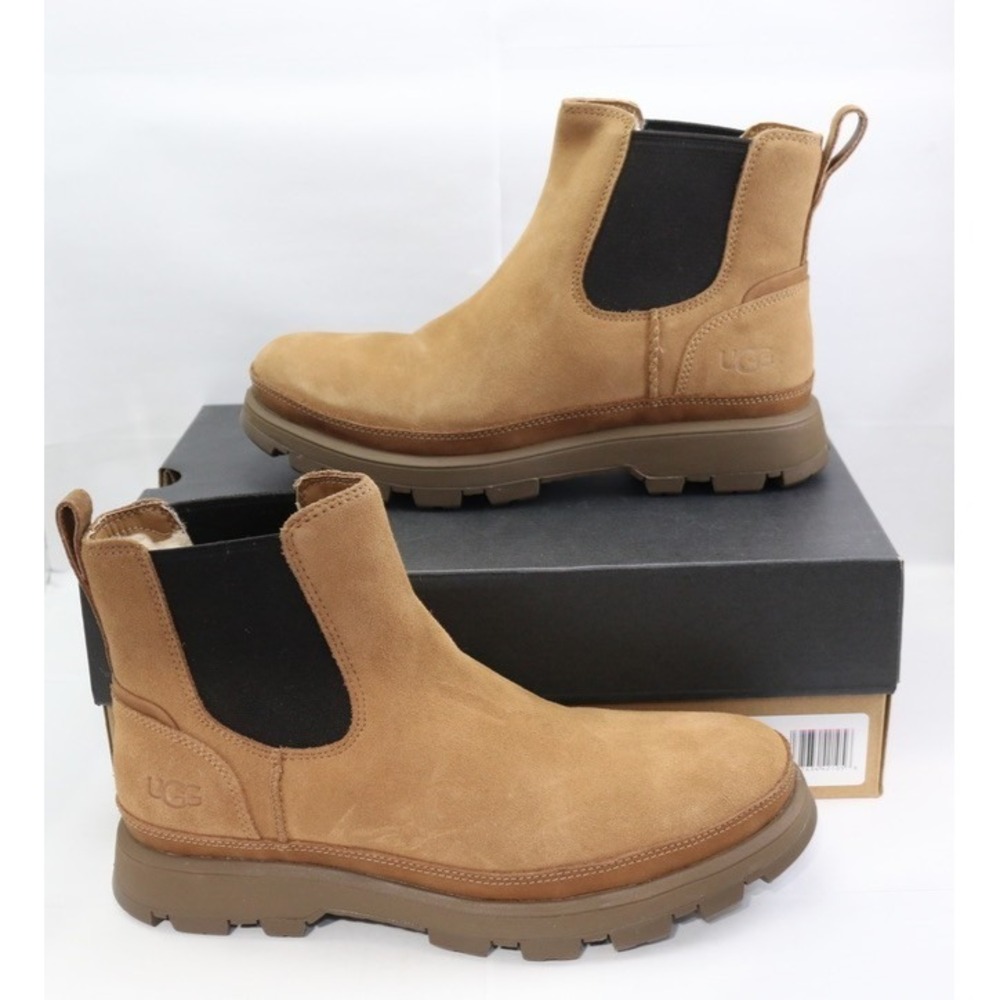 UGG CHELSEA MEN BOOTS LEATHER  Chestnut Size 7 / UK 6 / EU 40 / JP 25 - Picture 2 of 16
